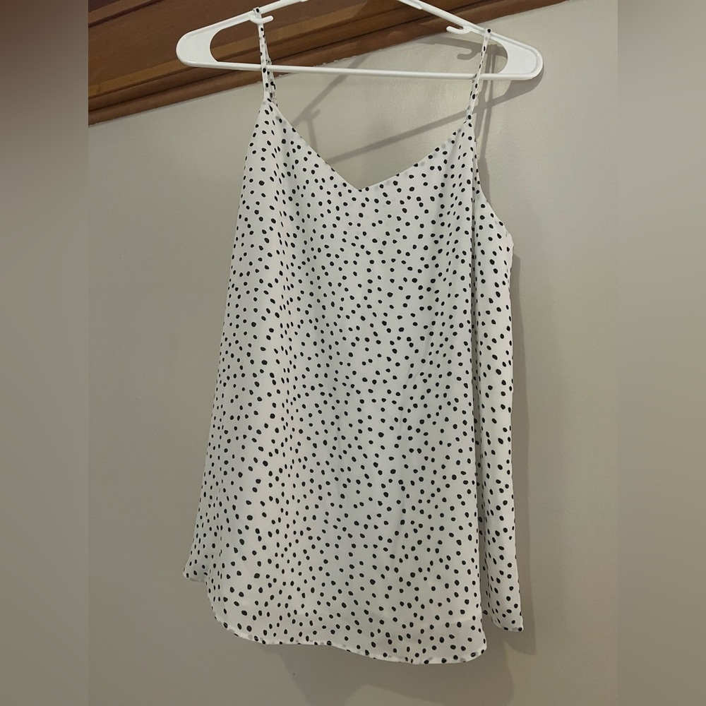 White tank top with black dots